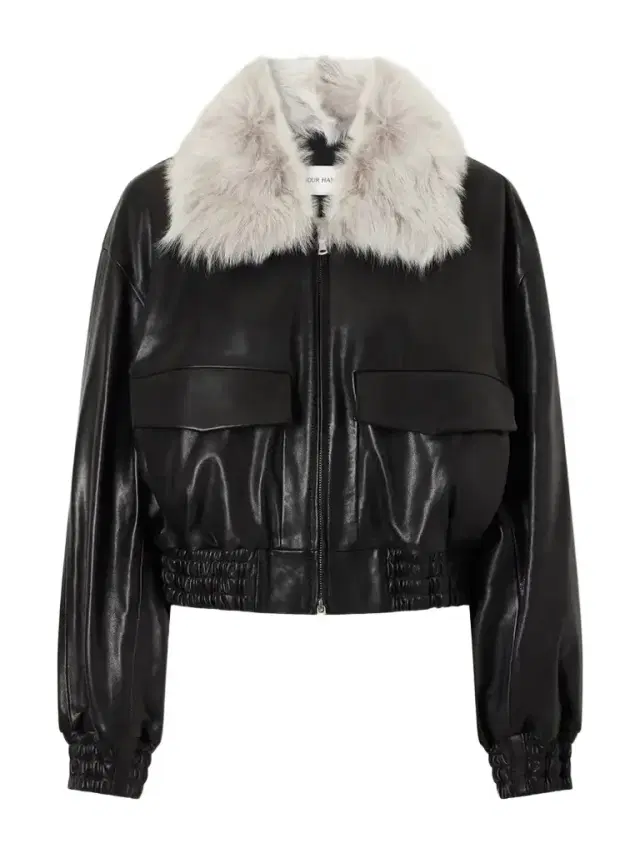 Nour Hammour Ellery Shearling-trimmed Leather Jacket