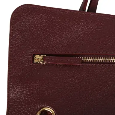 Chanel Chanel Maxi "Souplissimo" Small Flap Bag Burgundy Grained Calfskin Gold Hardware | Thumbnail 8