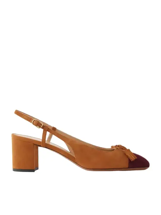 Valentino Garavani Valet Du Roi 60 Tasseled Two-tone Suede Slingback Pumps