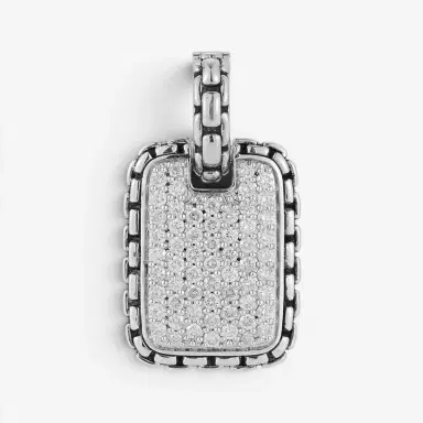 JAI JAI Sterling Silver Diamond Pave Men's Pendant Necklace by The Solist | Thumbnail 3