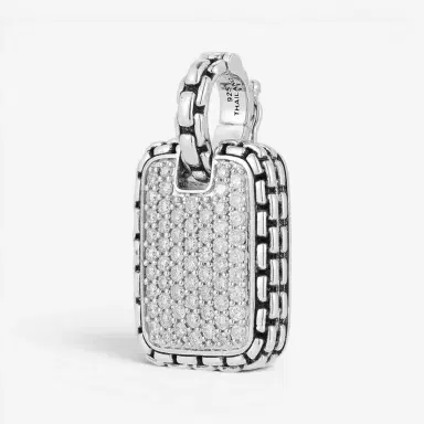 JAI JAI Sterling Silver Diamond Pave Men's Pendant Necklace by The Solist | Thumbnail 4
