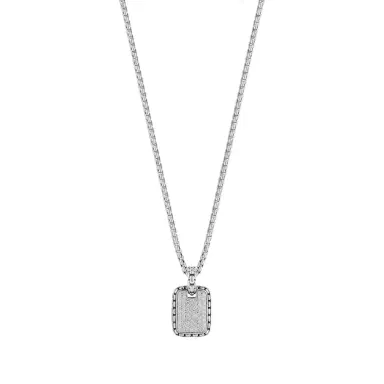 JAI JAI Sterling Silver Diamond Pave Men's Pendant Necklace by The Solist | Thumbnail 1