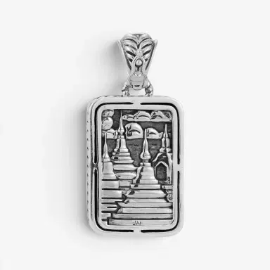 JAI JAI Sterling Silver Master Artisan Tablet Men's Pendant Necklace by The Solist | Thumbnail 3