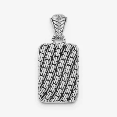 JAI JAI Sterling Silver Master Artisan Tablet Men's Pendant Necklace by The Solist | Thumbnail 4