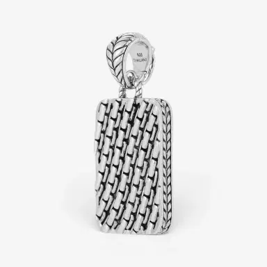 JAI JAI Sterling Silver Master Artisan Tablet Men's Pendant Necklace by The Solist | Thumbnail 5