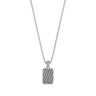 JAI JAI Sterling Silver Master Artisan Tablet Men's Pendant Necklace by The Solist | Thumbnail 1