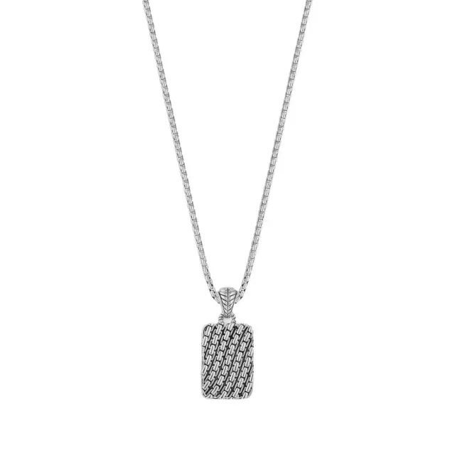 JAI JAI Sterling Silver Master Artisan Tablet Men's Pendant Necklace by The Solist