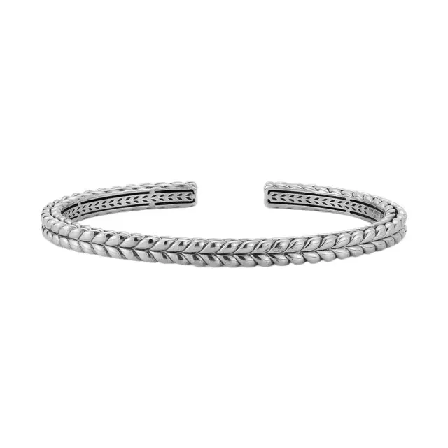 JAI JAI Sterling Silver Textured Men's Cuff Bracelet JJH5020MB - M by The Solist