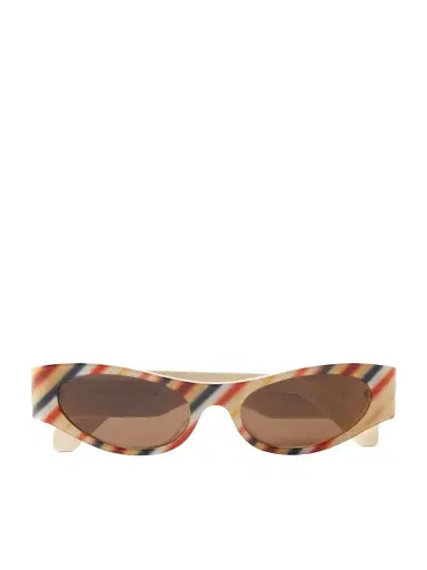 Loewe + Paula's Ibiza D-frame Striped Acetate Sunglasses | Thumbnail 1 Loewe + Paula's Ibiza D-frame Striped Acetate Sunglasses | Thumbnail 1