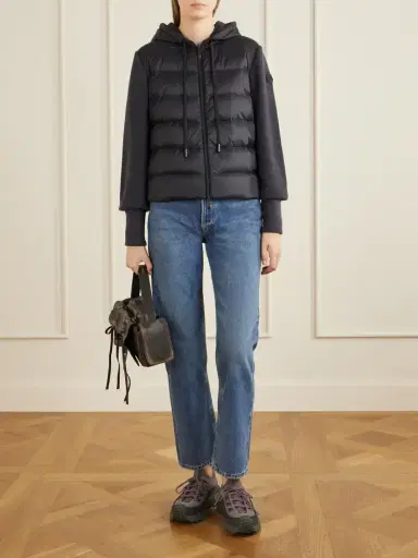 Moncler Ribbed Wool And Quilted Shell Down Cardigan | Thumbnail 2