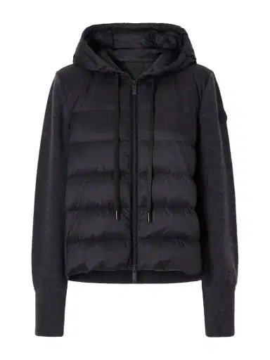 Moncler Ribbed Wool And Quilted Shell Down Cardigan | Thumbnail 1