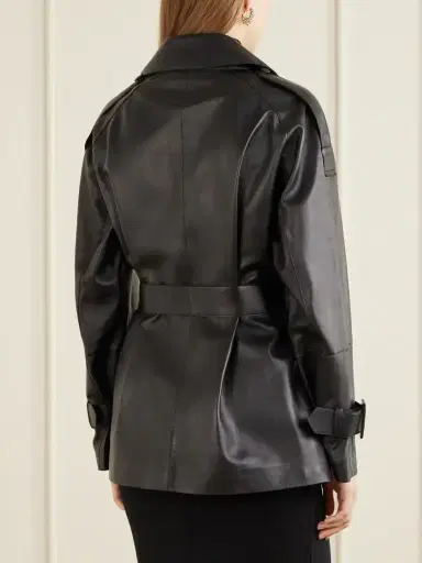 Nour Hammour Nera Belted Leather Jacket | Thumbnail 4
