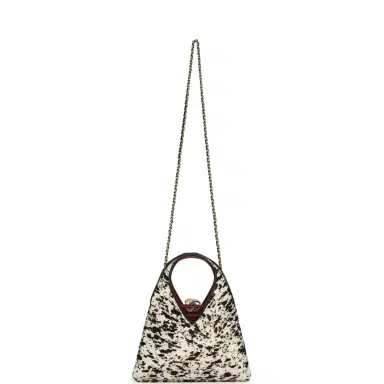 Chanel Chanel Small Chic Lady "Dalmatian Print" Shopping Bag Black, White Pony Hair Gold Hardware | Thumbnail 8