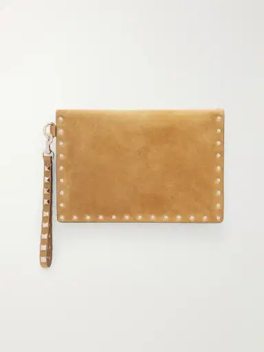 Valentino Garavani Rockstud Medium Suede Pouch | Thumbnail 4 Valentino Garavani Rockstud Medium Suede Pouch | Thumbnail 4