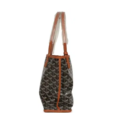goyard Goyard Goyardine Black, Brown Anjou Mini Tote Palladium Hardware | Thumbnail 3