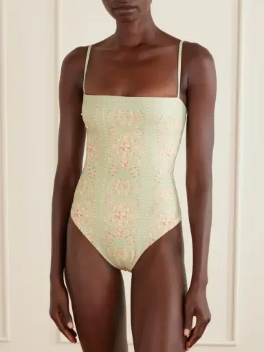Agua by Agua Bendita Durazno Playa Printed Recycled Swimsuit | Thumbnail 2