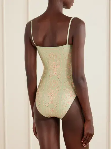 Agua by Agua Bendita Durazno Playa Printed Recycled Swimsuit | Thumbnail 3