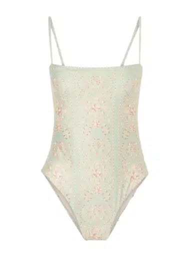 Agua by Agua Bendita Durazno Playa Printed Recycled Swimsuit | Thumbnail 1
