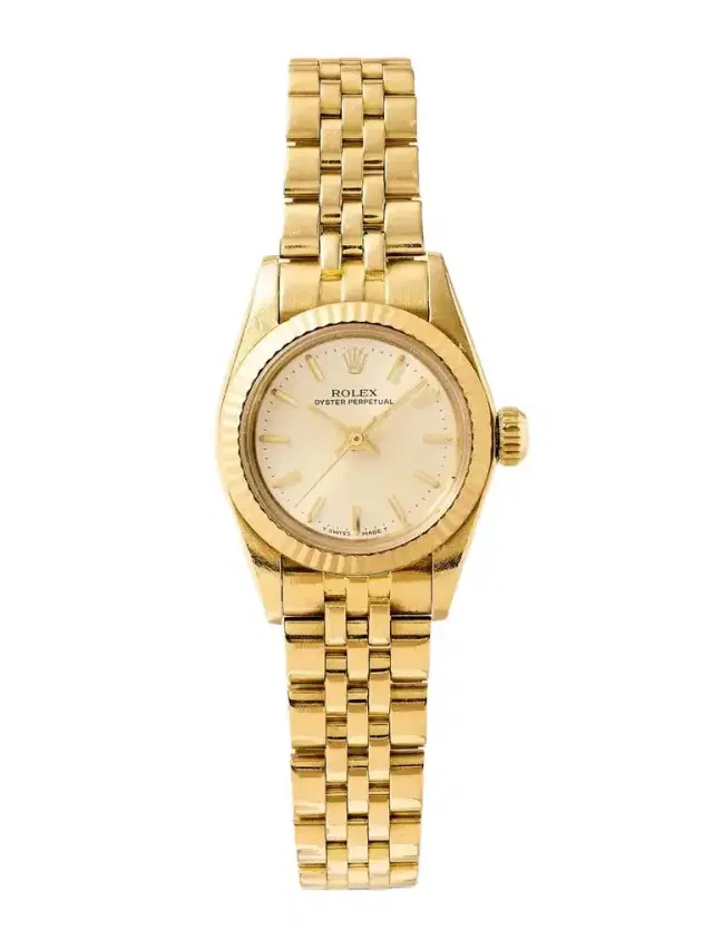Wind Vintage + Rolex Vintage 1981 Oyster Perpetual Automatic 18-karat Gold Watch, Ref. 67198