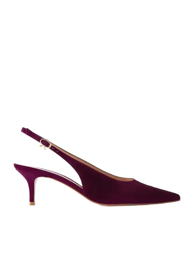 Gianvito Rossi Robbie Sling 55 Kitten Heel Slingback Pumps