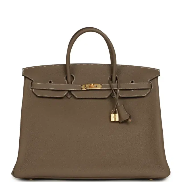 HERMÈS Hermes Birkin 40 Etoupe Togo Gold Hardware