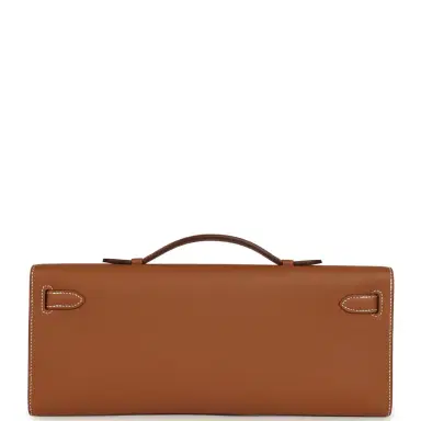 HERMÈS Hermes Kelly Cut Gold Swift Palladium Hardware | Thumbnail 4