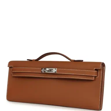 HERMÈS Hermes Kelly Cut Gold Swift Palladium Hardware | Thumbnail 6