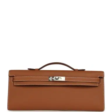 HERMÈS Hermes Kelly Cut Gold Swift Palladium Hardware | Thumbnail 1