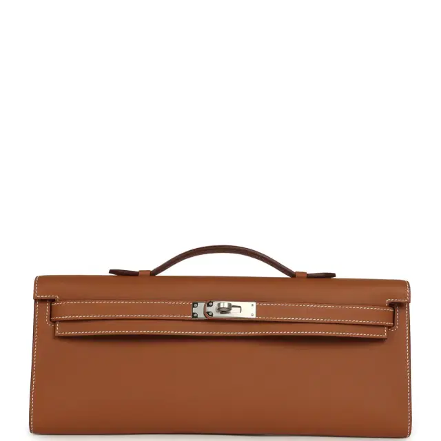 HERMÈS Hermes Kelly Cut Gold Swift Palladium Hardware