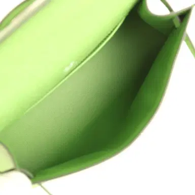 HERMÈS Hermes Kelly Pochette Vert Yucca Ostrich Palladium Hardware | Thumbnail 8 HERMÈS Hermes Kelly Pochette Vert Yucca Ostrich Palladium Hardware | Thumbnail 8