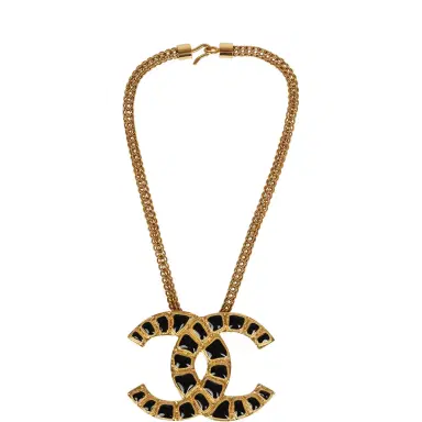 Chanel Pre-owned Chanel Large "Along The Nile" Short CC Necklace Black, Resin Gold | Thumbnail 4 Chanel Pre-owned Chanel Large "Along The Nile" Short CC Necklace Black, Resin Gold | Thumbnail 4