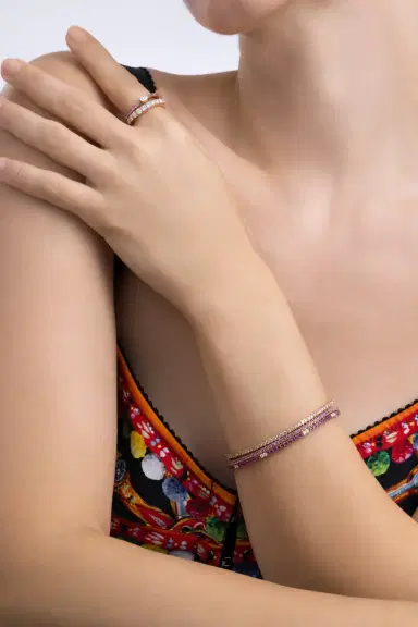 ROBERTO DEMEGLIO Ruby Diamond Alternating Extensible Tennis Bracelet | Thumbnail 4 ROBERTO DEMEGLIO Ruby Diamond Alternating Extensible Tennis Bracelet | Thumbnail 4