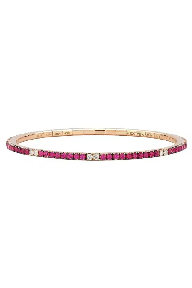 ROBERTO DEMEGLIO Ruby Diamond Alternating Extensible Tennis Bracelet