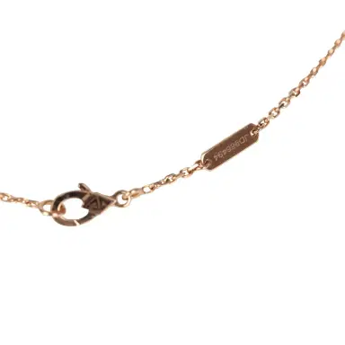 Van Cleef & Arpels Van Cleef & Arpels 2023 Holiday Vintage Alhambra Pendant Necklace Silver Obsidian White Diamond Rose Gold | Thumbnail 7