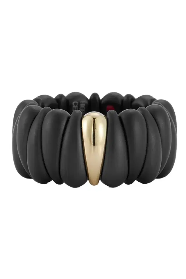 ROBERTO DEMEGLIO Satin Finish Black Ceramic Ring