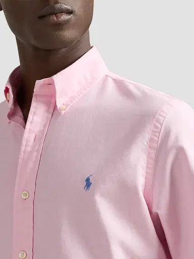Polo Ralph Lauren Men's Classic-Fit Garment-Dyed Oxford Shirt - Carmel Pink - Size XXL | Thumbnail 4