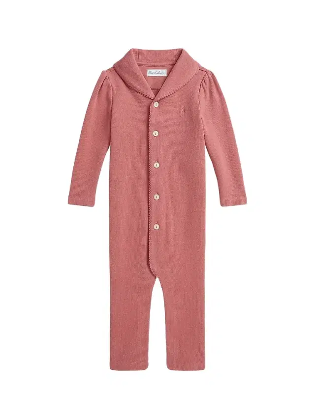 Polo Ralph Lauren Baby Girl's Ribbed Coveralls - Canvas Pink 9 Months