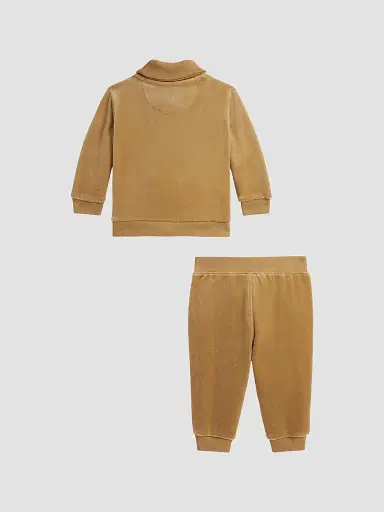 Polo Ralph Lauren Baby Boy's 2-Piece Velour Pullover & Joggers Set - Camel 9 Months | Thumbnail 2