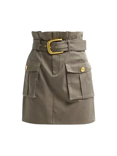 L'Agence Women's Maelis Paperbag Cotton Mini Skirt | Thumbnail 1 L'Agence Women's Maelis Paperbag Cotton Mini Skirt | Thumbnail 1