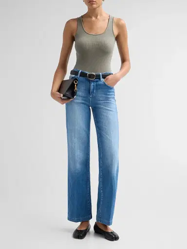 L'Agence Women's Scottie High-Rise Wide-Leg Jeans | Thumbnail 2 L'Agence Women's Scottie High-Rise Wide-Leg Jeans | Thumbnail 2