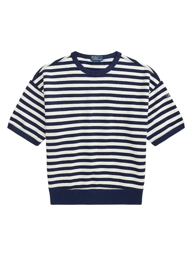 Polo Ralph Lauren Men's Relaxed-Fit Striped Cotton-Blend Sweatshirt - Newport Navy White