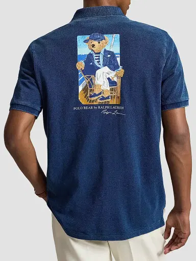 Polo Ralph Lauren Men's Classic-Fit Polo Bear Mesh Polo Shirt | Thumbnail 3 Polo Ralph Lauren Men's Classic-Fit Polo Bear Mesh Polo Shirt | Thumbnail 3