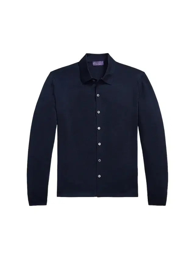 Ralph Lauren Purple Label Men's Wool Polo Cardigan - Racing Navy