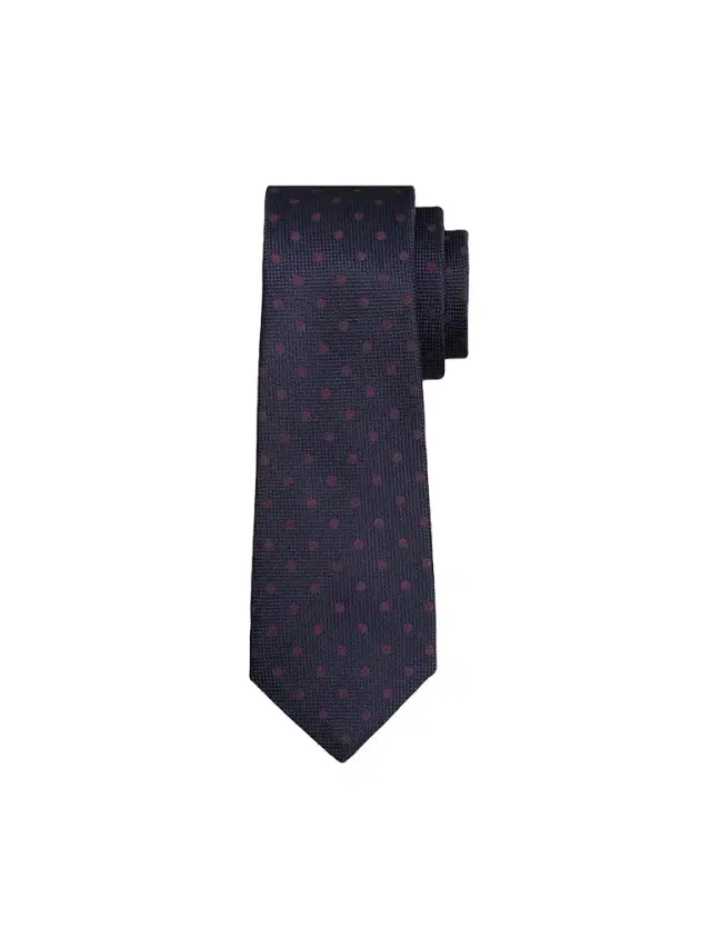Kiton Men's Polka Dot Woven Silk Tie - Navy