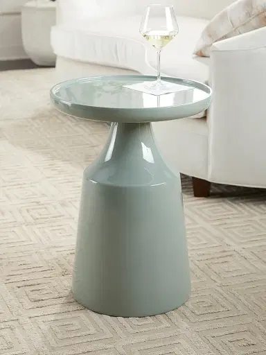 Arteriors Turin Lacquered Side Table - Green | Thumbnail 2