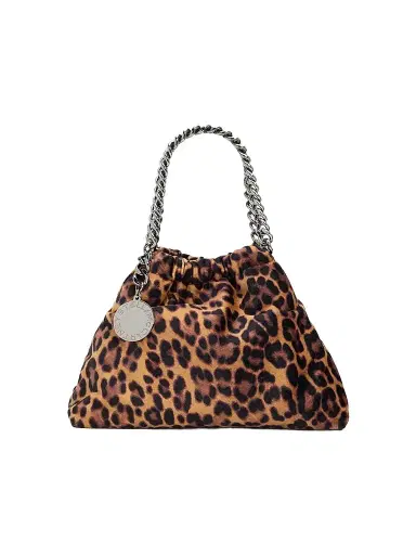 Stella McCartney Women's Falabella Mini Leopard-Print 3-Chain Shoulder Bag | Thumbnail 1 Stella McCartney Women's Falabella Mini Leopard-Print 3-Chain Shoulder Bag | Thumbnail 1