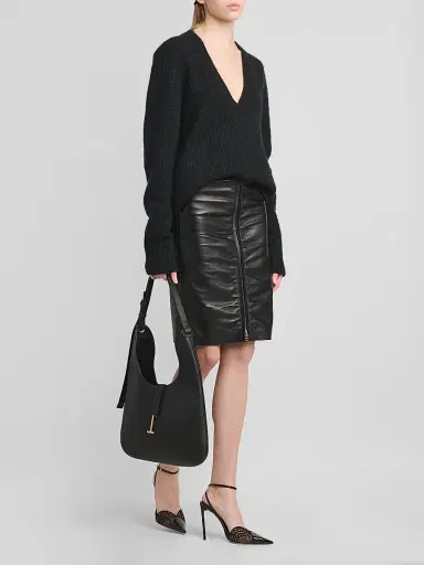 Tom Ford Women's Kara Leather Hobo Bag - Black | Thumbnail 2