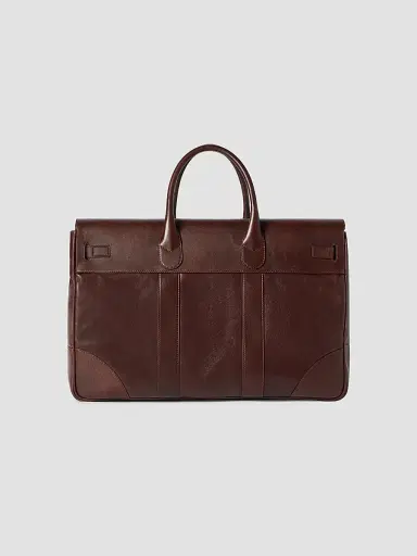 Brunello Cucinelli Men's Calfskin Country Weekender Bag | Thumbnail 3 Brunello Cucinelli Men's Calfskin Country Weekender Bag | Thumbnail 3
