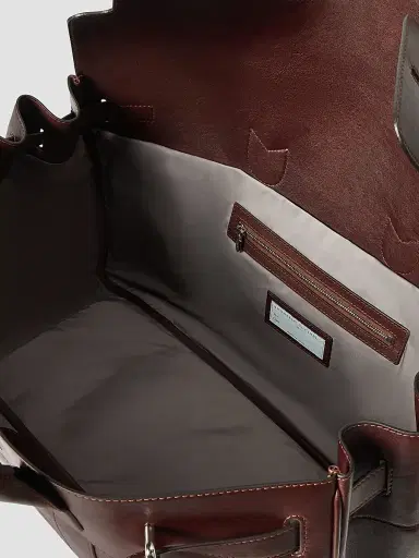 Brunello Cucinelli Men's Calfskin Country Weekender Bag | Thumbnail 5 Brunello Cucinelli Men's Calfskin Country Weekender Bag | Thumbnail 5