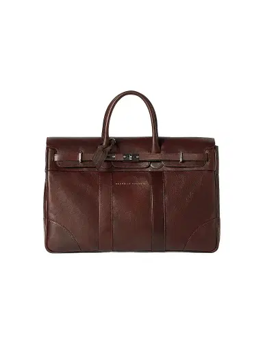 Brunello Cucinelli Men's Calfskin Country Weekender Bag | Thumbnail 1 Brunello Cucinelli Men's Calfskin Country Weekender Bag | Thumbnail 1